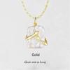 Creative Geometric Square Hands Tightly Embracing Couple Pendant Fashionable Personalized Women Valentine Day Necklace Jewelry