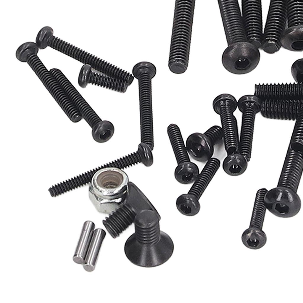RC Screw Kit Iron Rust Proof Replacement Spare Parts RC Screw Box Set for Traxxas 1/18 Crawler