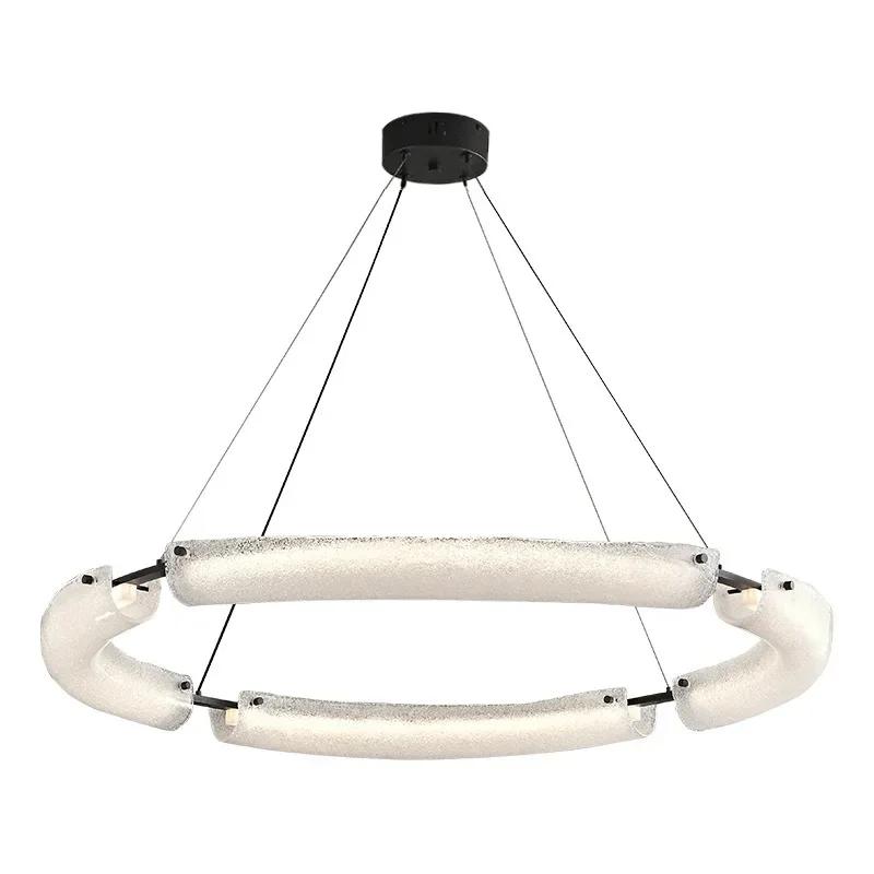 Ltalian Minimalist High-end Living Room Pendant Lamp Restaurant Bedroom Designer Cloud Glass Chandelier Home Decor Lighting