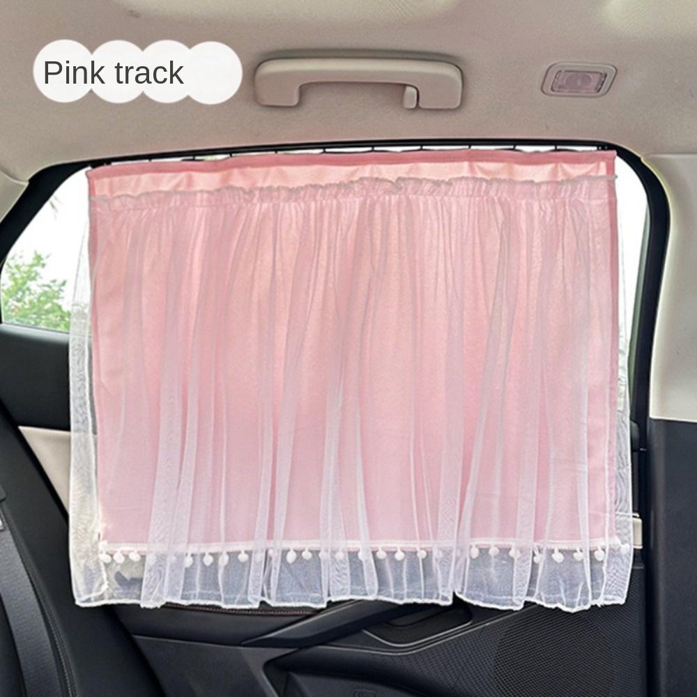 Lace Car Sunshade Curtain Suction Cup Vehicle Privacy Shades Baby Car Sunshades  Rear Seat