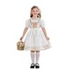 Girls Traditional Dirndl Dress with Apron and Headscarf Farmhouse Lolita Style Costume for Festivals and Themed Events