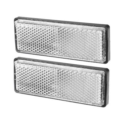 Partuto Set of 2 3.46"x1.26" Universal Reflectors - Rectangle Shape Motorcycle Safety Reflectors for