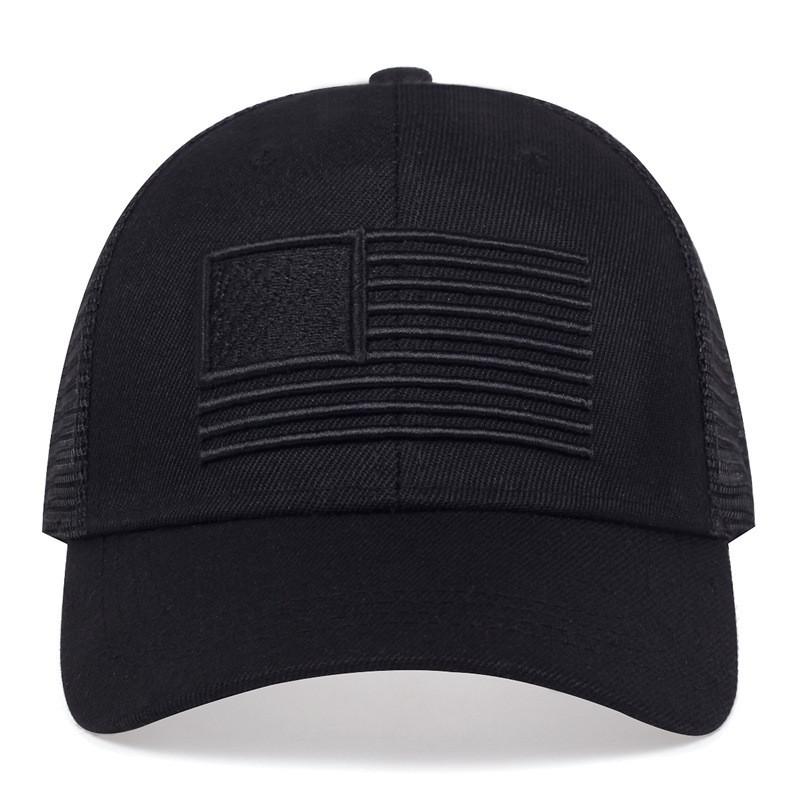 American Flag Embroidered Baseball Cap With Adjustable Fit For Summer Casual Wear