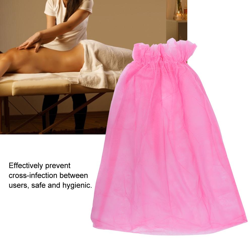 10Pcs Set Disposable Non Woven Beauty Salon Bath Skirt Dress Lady SPA Bath Towel