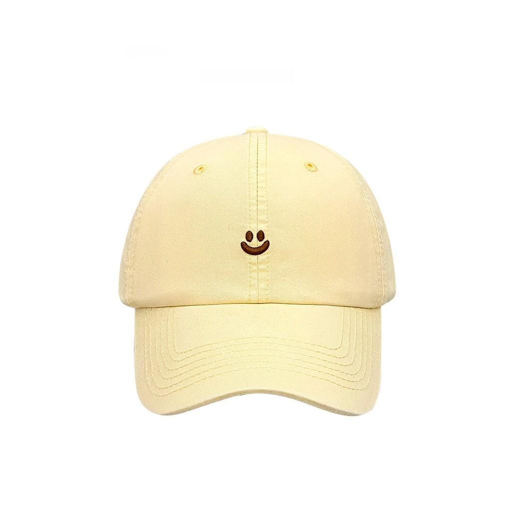 Cotton Baseball Cap With Embroidered Face Smile For Women And Men