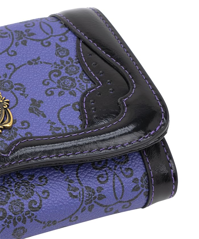 ANNA SUI Libre Bifold Wallet with Bill and Card Slots, Women's, 317881, Purple