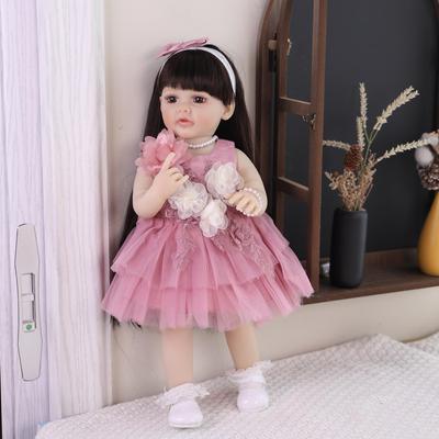 KEIUMI 55 cm Reborn Babypuppe Mädchen Silikon Vinyl Realistisch Prinzessin Neugeborene Puppen Mode Weihnachten Geburtstagsgeschenk