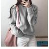 Maglione da Donna Autunno Inverno Capo d'Abbigliamento Stile Pigro Largo Versione Coreana Top Sottostante Maglione a Maglia