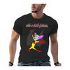 BATFINK Men'S Heavyweight 220gsm Anime T-Shirt - Retro Bat-Fink & Robot Fist Agent Graphic Tee, Vintage 80s Comic Book Style, Machine Washable Black
