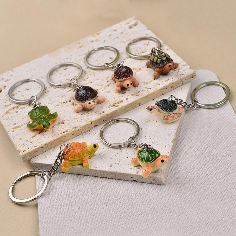 Retro Turtle Keychain Unique Cute Pendant Keyring Charm Sea-Themed Jewelry Gift