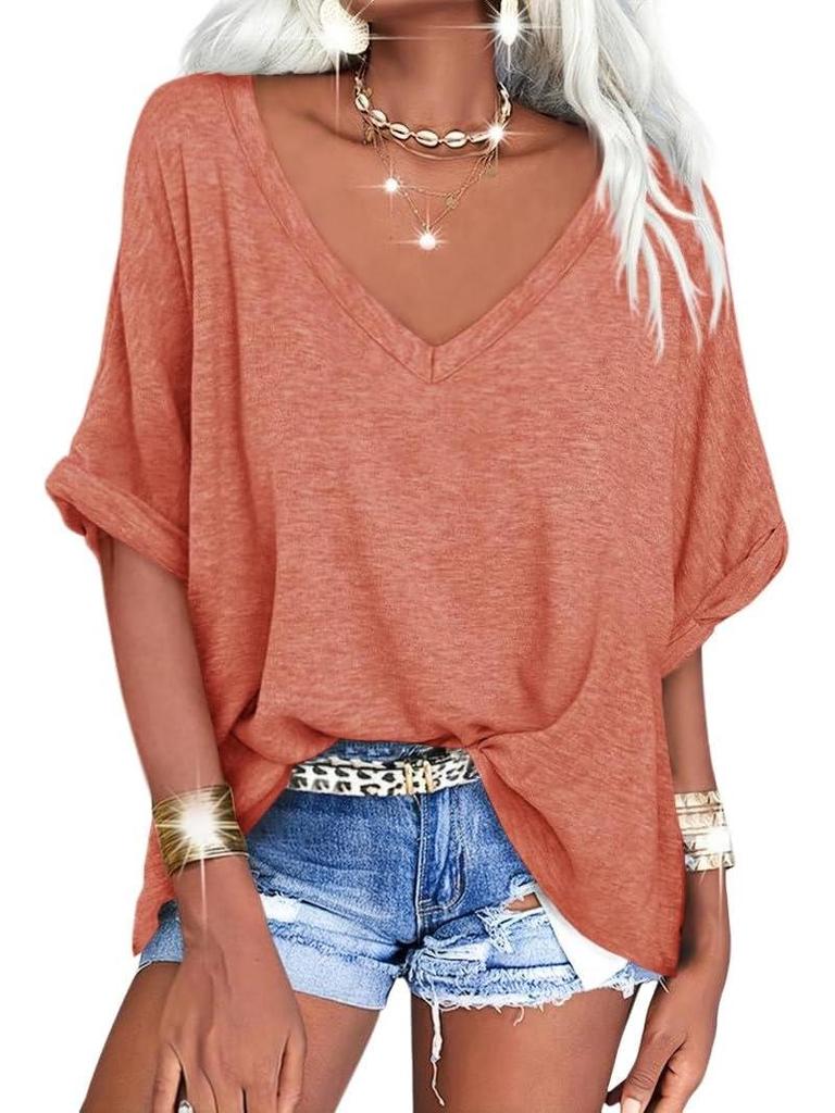 2024 European & American Women's Plus Size Casual Short-Sleeve Loose T-Shirt