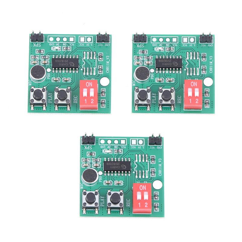 1/3Pcs Chr11M Dc 2-5.2V 35 Second Key Recording Module Toy Recording Box Supports External Flash 2-Position Dip Switch