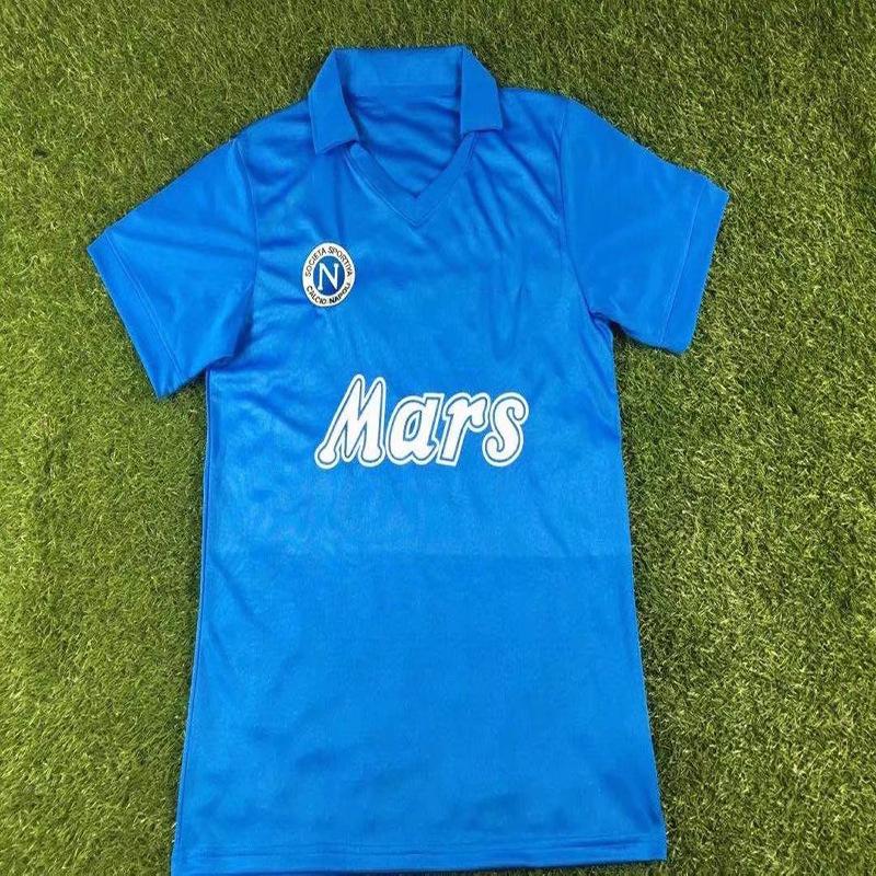 Tricou Napoli 1988-89 versiune retro Nr. 10 Maradona 90-91 tricou clasic de fotbal cu mânecă scurtă