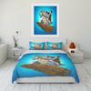 Gift for Anime Fans Pokemon Squirtle Printed Bedding Set 3PC Duvet Cover Adult Kids Gift Full Size Bedding Set Home Bed Decor
