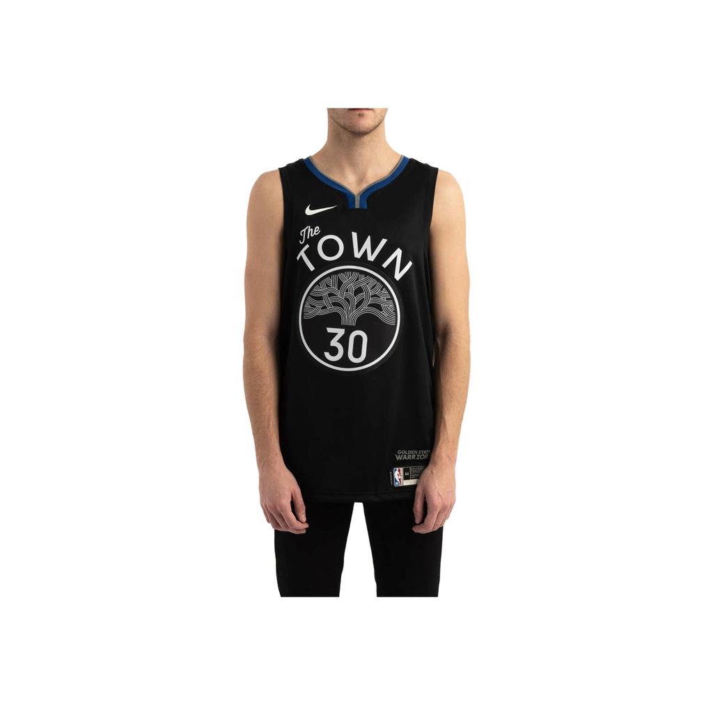Nike NBA City Edition Jersey, Stephen Curry #30, 2019-2020, Warriors Basketball Vest Men Tops Black AV4638-014