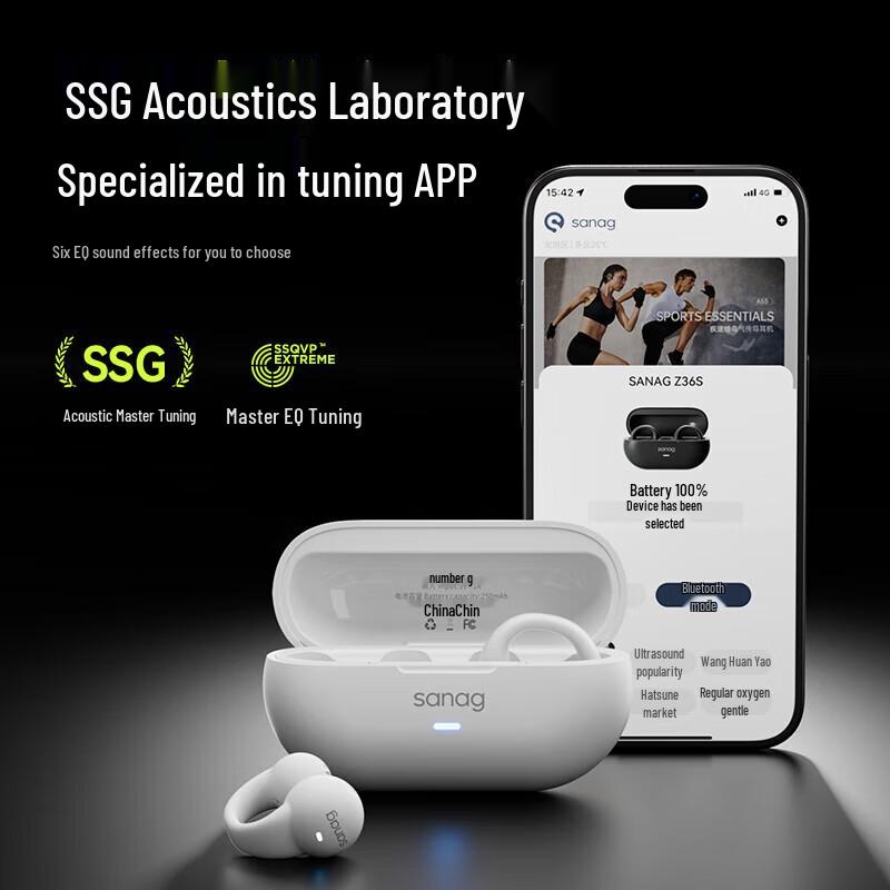 SANAG Z36S Pro Bone Conduction Clip-Ear Bluetooth Earbuds