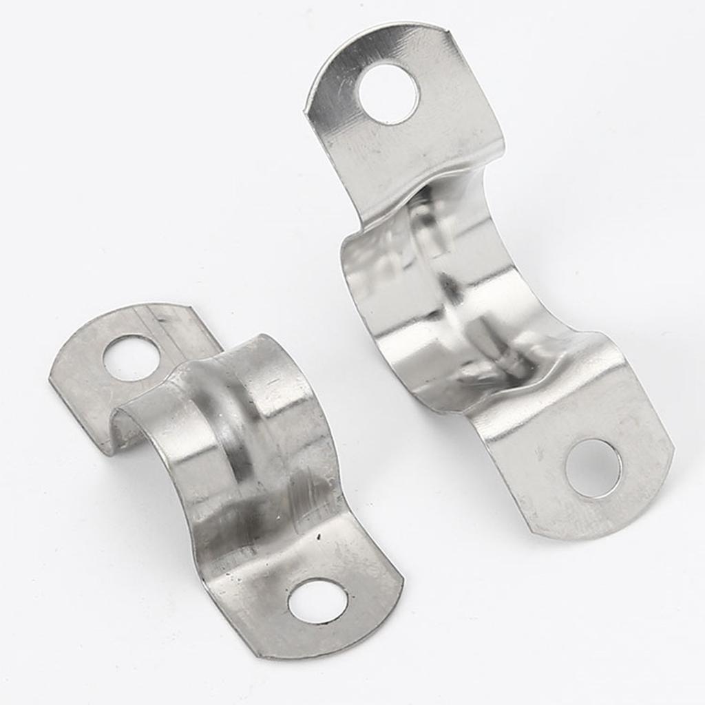 Heavy Duty Saddles Pipe Clamp Metal Water Tube Holder Bracket 2 Hole for Enhances Durability and Corrosion Resistance