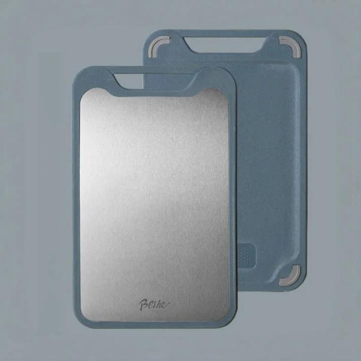 Cutting Board for Kitchen Double-sided Chopping Board 304 Stainless Steel Cutting Board Antibacterial Anti-mildew Chopping Block