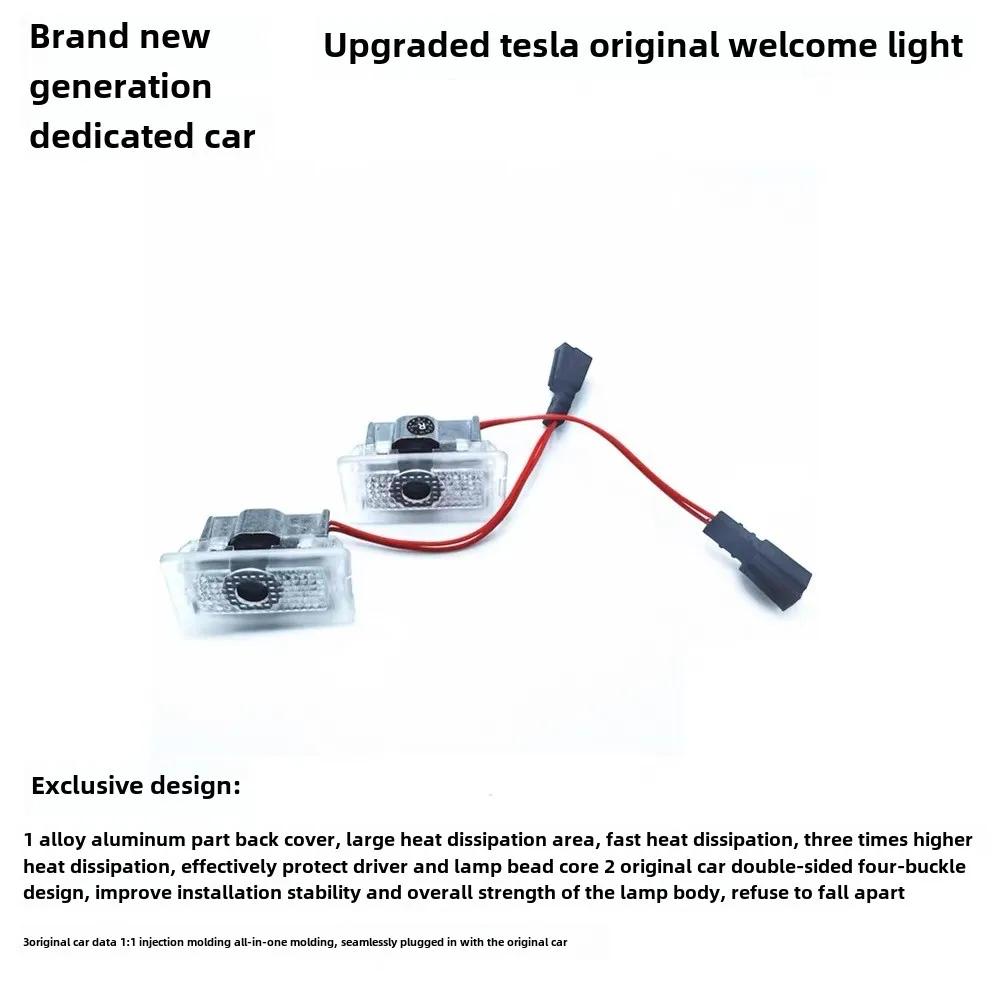 2/4Pcs For Tesla Car Model 3/Y/X/S Welcome Light Model Y/3 Door Ambient Light Decoration