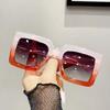 Women's Sunglasses Neutral UV Resistant Solid Color Sunglasses UV Resistant Retro Large Frame Glasses