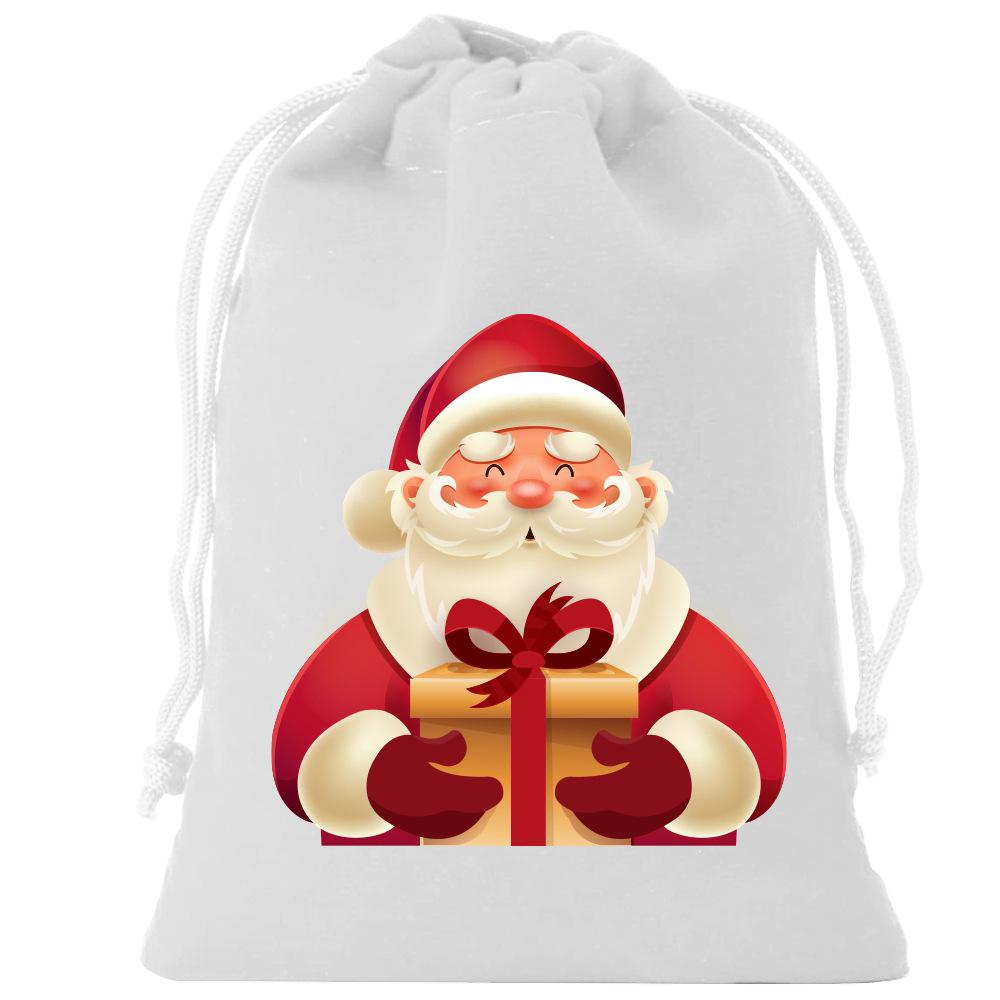 8pcs Christmas Velvet Bags Drawstring Bags Gift Bags Christmas Candy Bags Drawstring Drawstring Bags