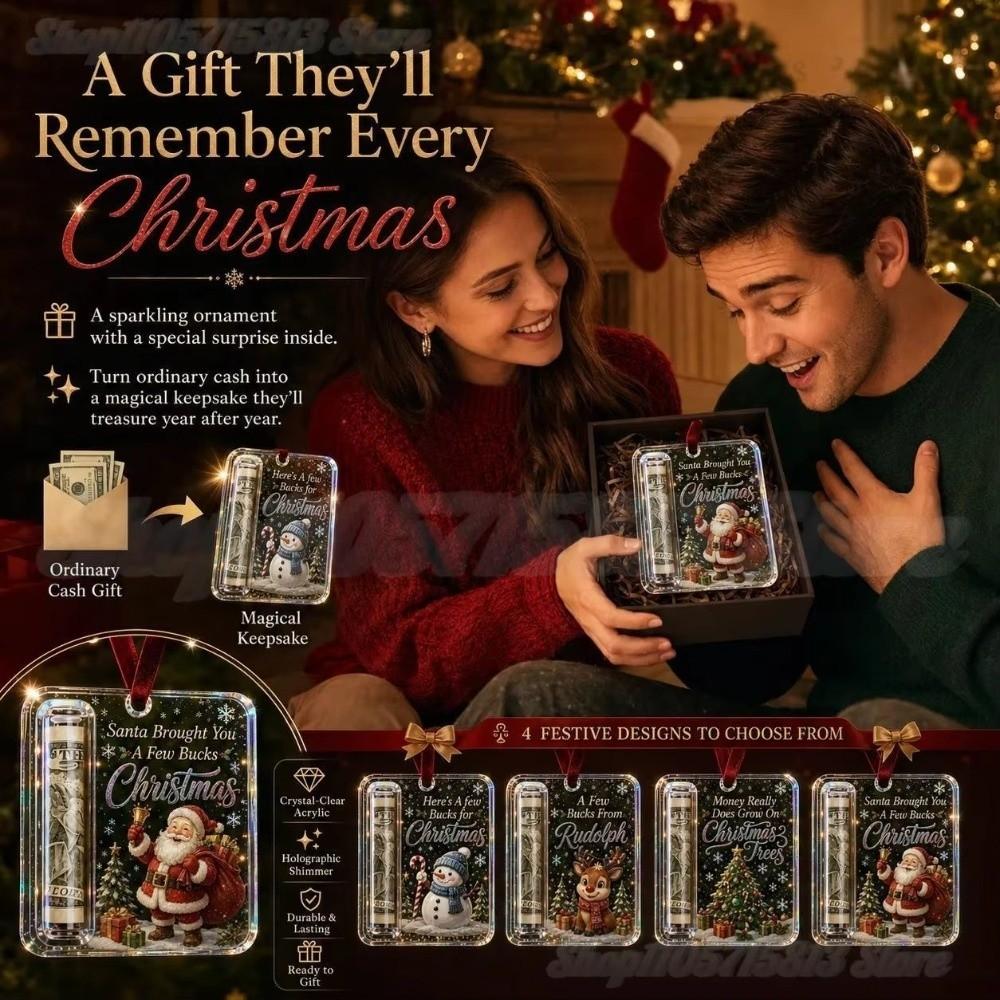 Acrylic Cash Gift Box Hanging Style Treat Holder Ornament Money Holder Ornament for Gift Giving