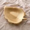 INS Nordic Gold-Toned Candy Snack Tray, Creative Serving Plate for Living Room Dining Table Decor