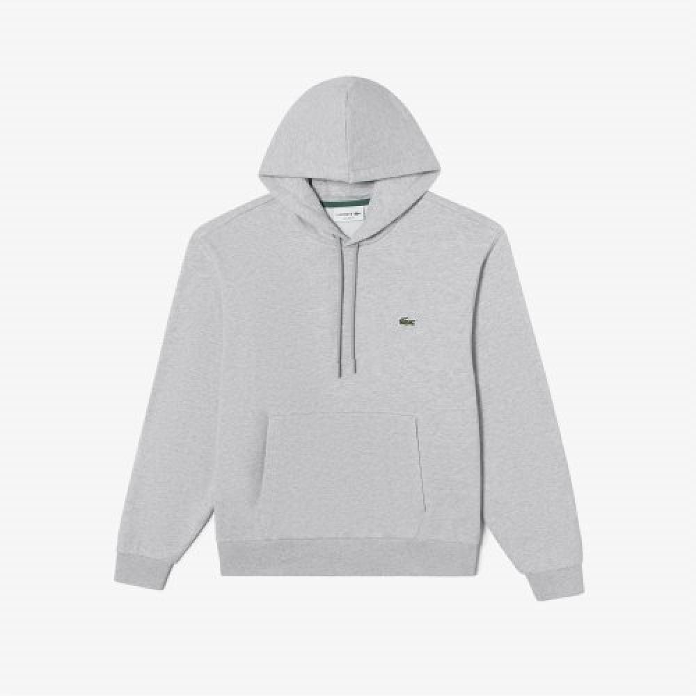 

LACOSTE Мужская базовая толстовка с капюшоном [Серый Меланж]