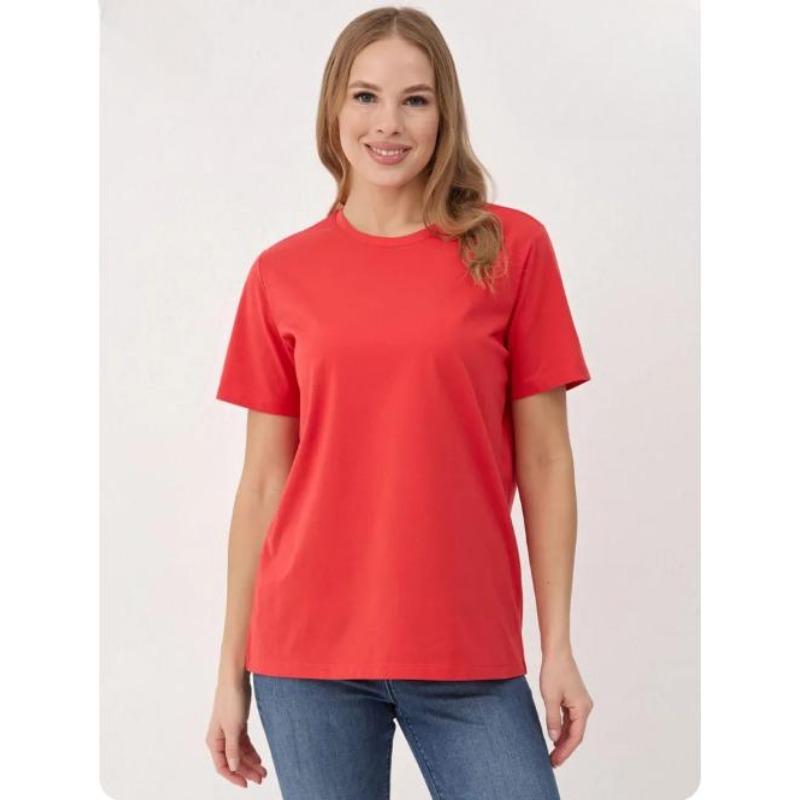 Summer Round Neck Top Fashionable Casual Pure Cotton Solid Color Short Sleeved Women's T-shirts