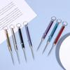 1Pcs Titanium Alloy Telescopic Toothpick Keychain Pendant Gift Fruit Fork Camping Toothpick Holder Unpacking Tool