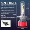 2Pcs H4 Led Bulb 6000K Cool White Led Fog Light Bulbs With Cooling Fan Led Fog Lights Plug And Play Ip67 Waterproof H4/9003/Hb2