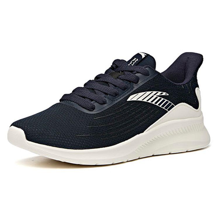 Anta Running Series Color Block Lightweight Breathable Low Top Running Shoes Men Sneakers Blue Black White 112115577-3