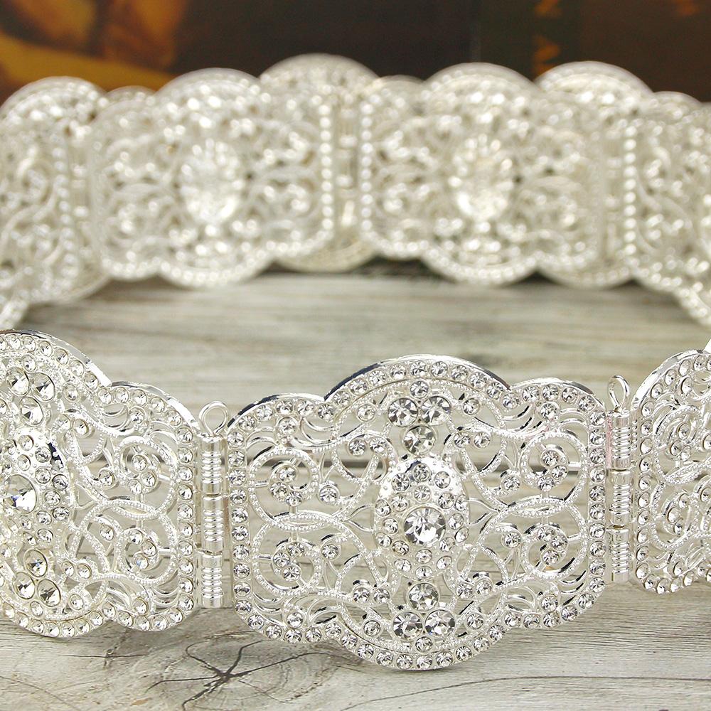 Chic Crystal Women Belt Wedding Dress Waist Chain Belt Bride Jewelry Hollow Jewelry