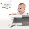 Foldable Baby Bathtub with Thermometer,Portable Travel Newborn Bathtub,with Soft Pad and Thermometer,Drainage Hole,Durable Foldable Youngsters Bathtub