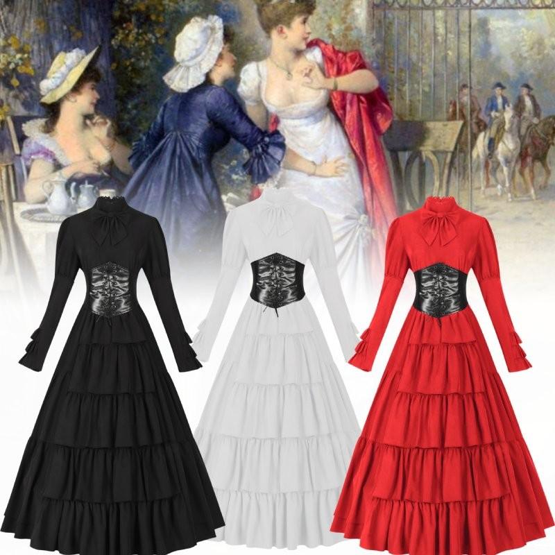 Irish Long Medieval Dress Festivals Cosplay Decoration Costume Set Performance