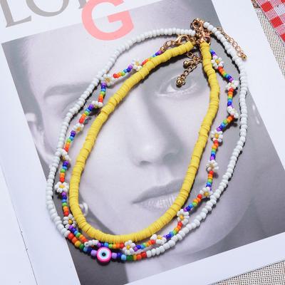 Popular Multi-Layer Three-Row Rice Bead Woven Bracelet Handmade Beads