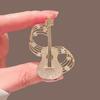 Stilvolle Gitarren-Musiknoten-Brosche mit Strasssteinen Legierung Goldton Anstecknadel Schmuck für Musiker Konzert Party Accessoires