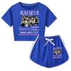 Kids Short Sleeve Printed Outfit Set for Casual Daily Wear