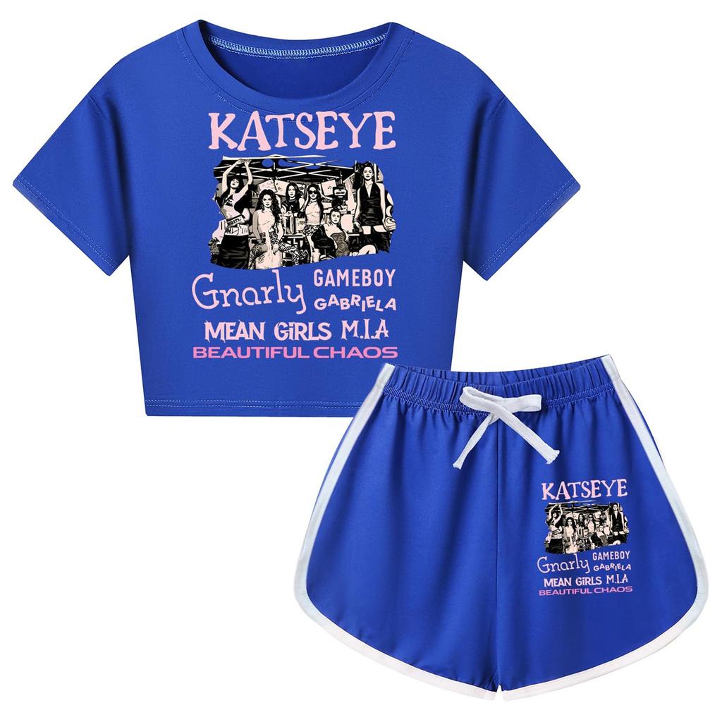 Kids Short Sleeve Printed Outfit Set for Casual Daily Wear