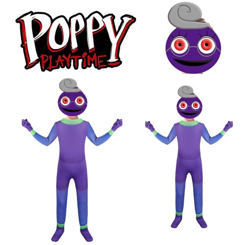 Kids Playtime Poppy Poppy Grandma Cosplay Costume Jumpsuit Mask Halloween Suit