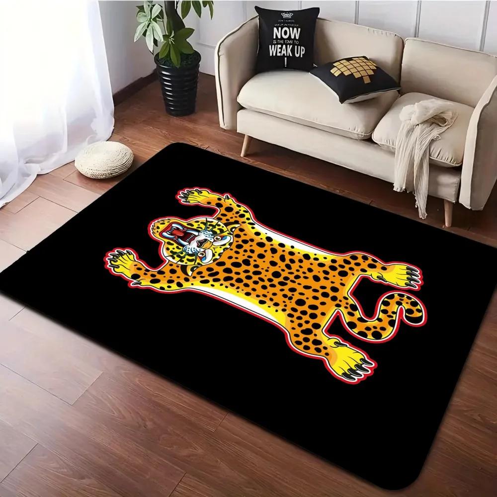 Wild Cats Print Area Rug Machine Washable Flannel Carpets Non-slip Mat for Bedroom Living Room Home Decor Animal  Floor Mat