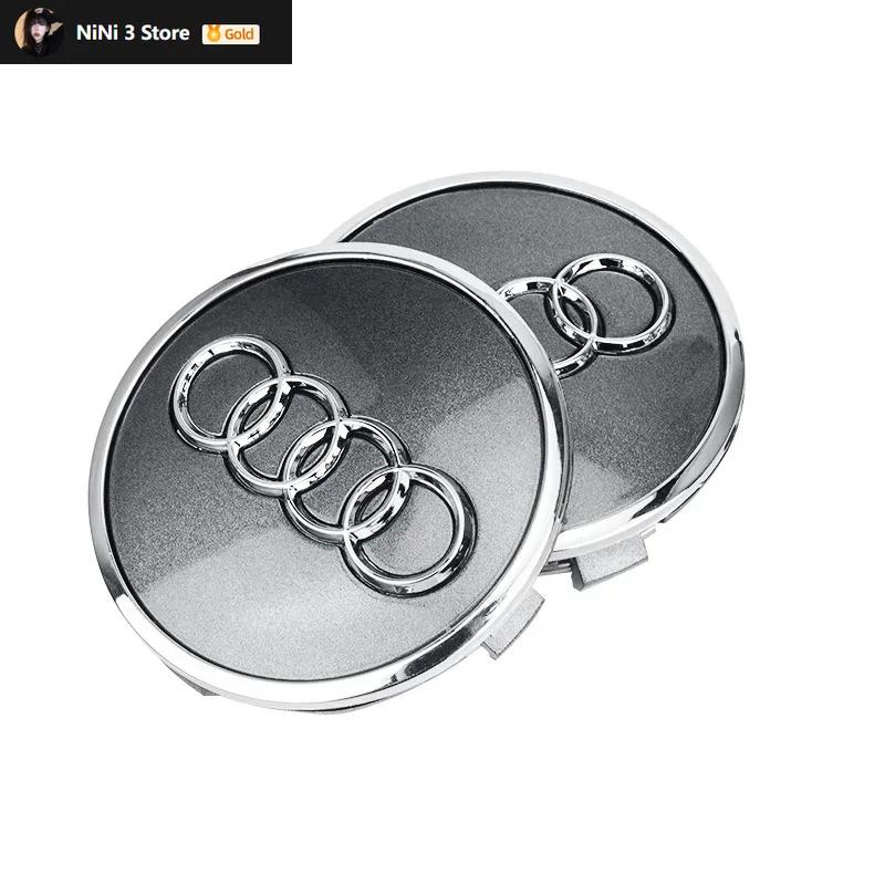 61mm for Audi A3 A4 A5 A6 A7 A8 S4 S6 Q5 Q7 Covers Badge Accessories Wheel Cap Label 4pcs Wheel Center Cap Emblem Hub