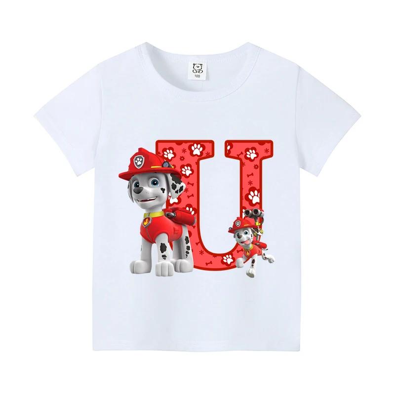 PAW Patrols Children Short Sleeve T-shirt Summer Kids Cartoon Printed Clothing Boy Casual Cotton Tee Girl Anime Cute Tops Gifts