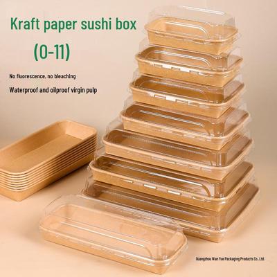 Wegwerp Kraft Papieren Bento & Gebakdoos - Sushi, Kimbap, Fruit, Afhaalverpakking