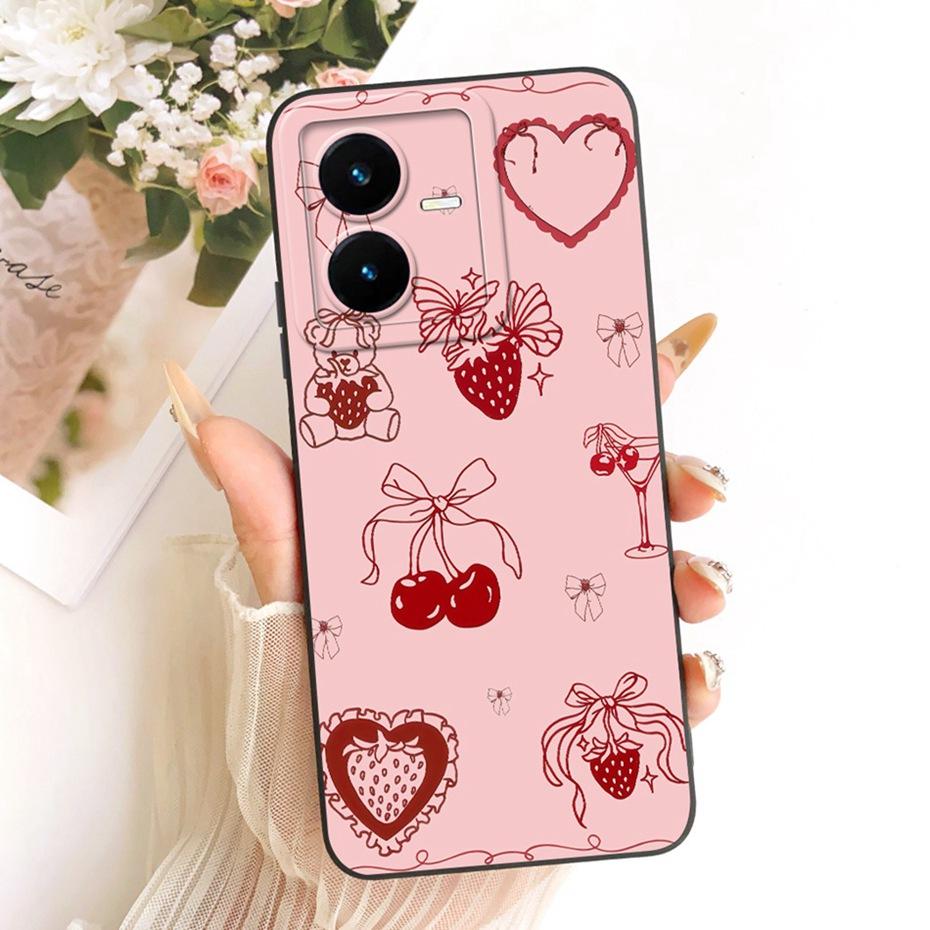 Cute Printed Phone Case For Vivo Y22 Y22s Y22t Soft Silicone Shockproof Cases For Vivo V2206 V2207 Y22 Y22S Y22T Covers Bumpers