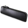 Nume Leather Pen Case Made Japan Himeji Simple Adult Zipper (black)