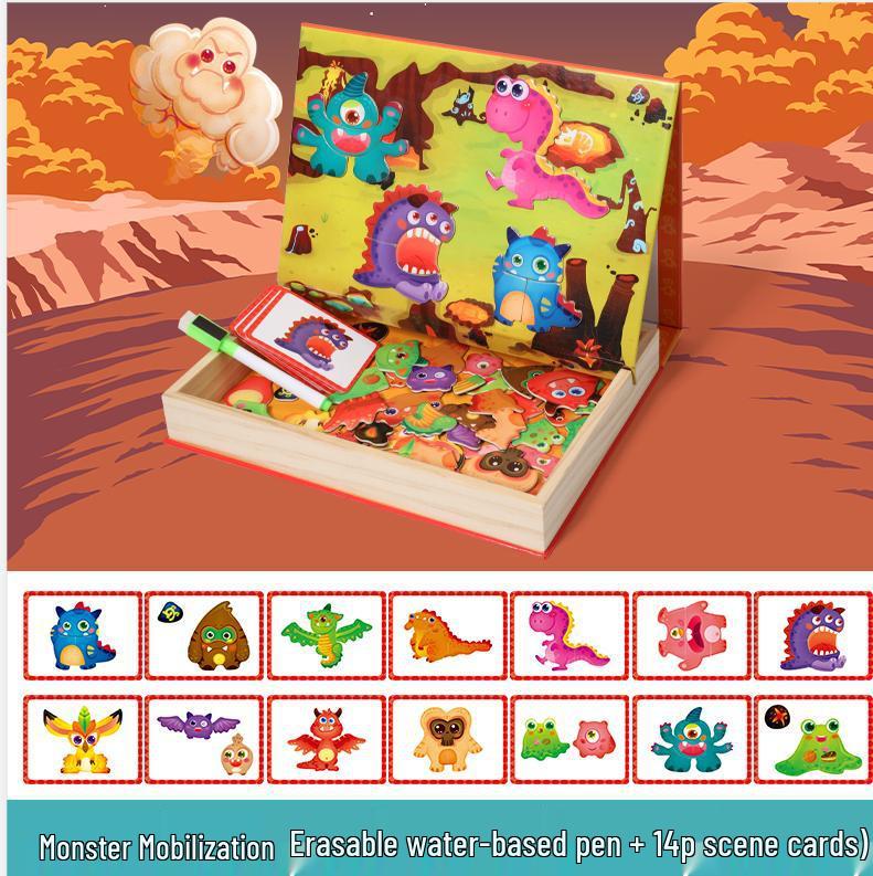 Magnetisches Verkleidungs-Puzzle-Brett für Kinder - Lernspielzeug