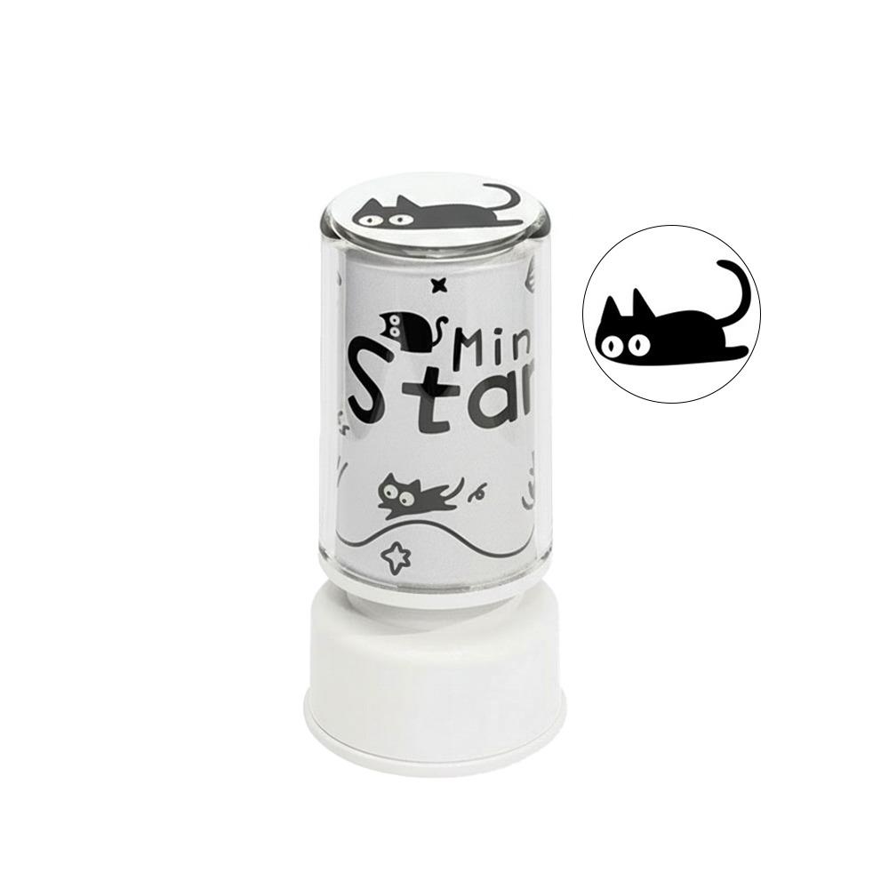 Cartoon Black Cat Stamp 8 Patterns Self-Inking Stamp Cartoon Stamp  Scrapbooks And Handicrafts 02