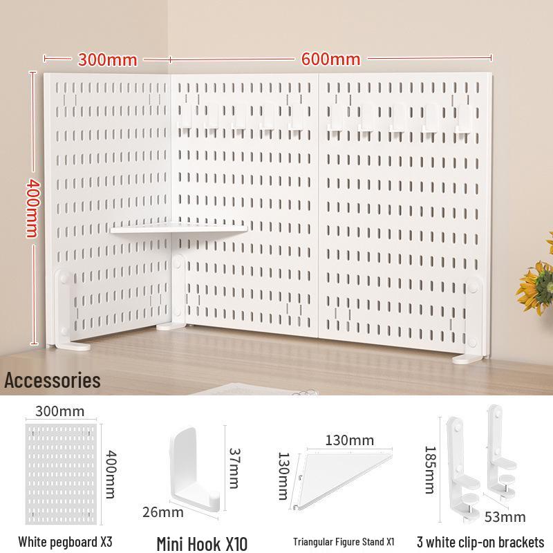 Pegboard Hooks & Baskets for Office, Home, or DIY Desktop Display