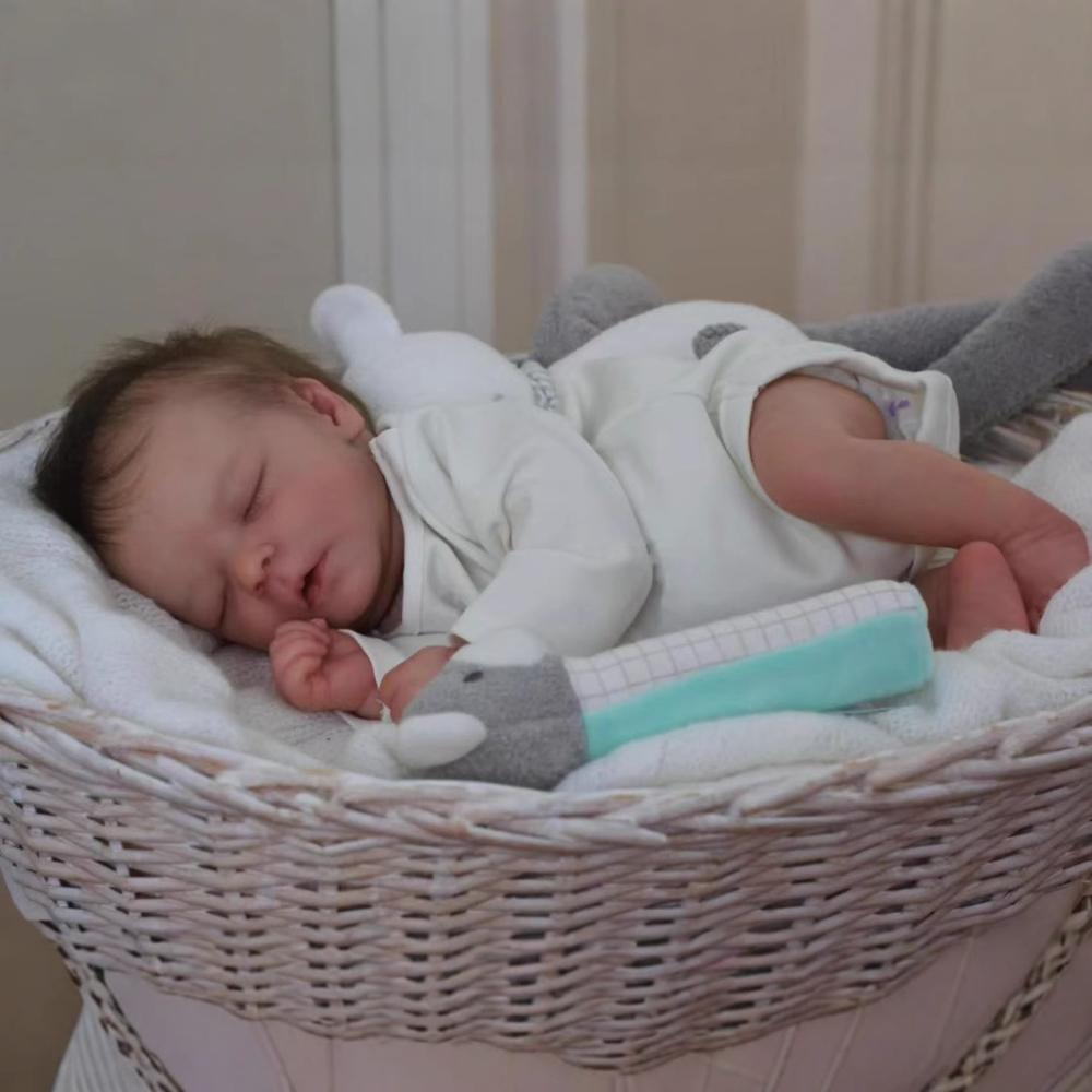 

Реалистичная игрушка-кукла для новорожденных, 17 дюймов, милая имитация куклы-перерождения, мягкое тканевое тело Даррена, видимые вены, кукла-реборн для детей Full Silicone Girl